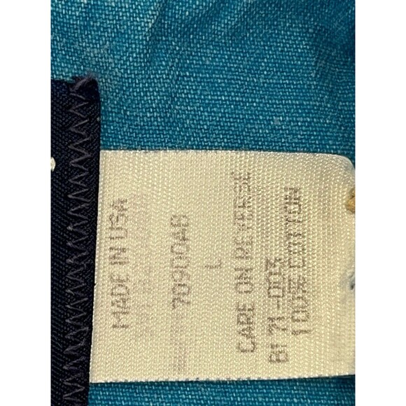 Wrangler Brushpopper Vintage Shirt Mens SZ Large Caped Yoke Turquoise - Picture 4 of 7